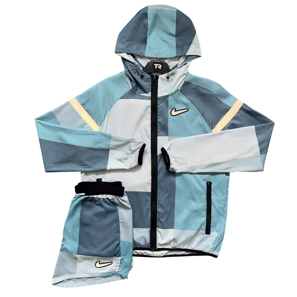 Nike Patchwork Windrunner Jacket - Blue