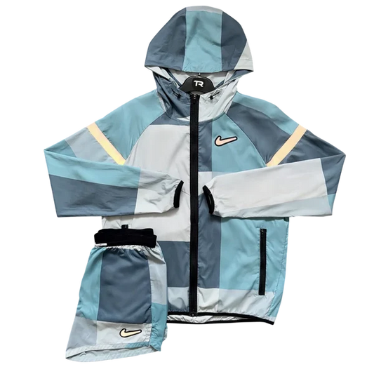 Nike Patchwork Windrunner Jacket - Blue